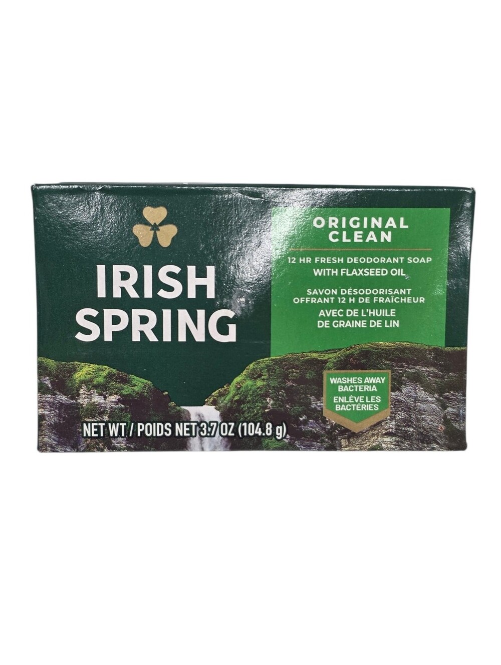 Irish Spring Original Clean Deodorant Bar Soap 3 Ounce Solid Body Wash